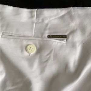 MK white with black band waist